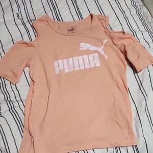 Puma Coral Cold Shoulder Tee
